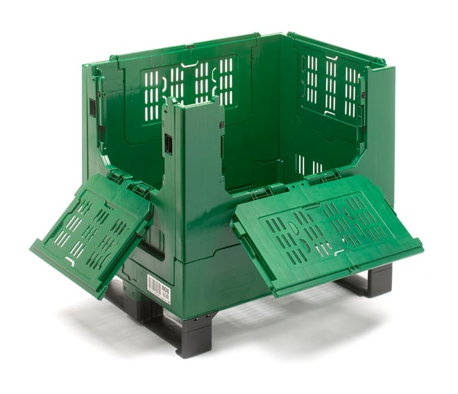 Green Bigbox - pallet version - 2 flaps down - LR